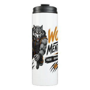Wolf Mentalität Sport Wasserflasche Thermosbecher