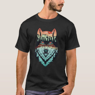 Wolf mit Rainbow Forest Graphic for Men Women Chi T-Shirt