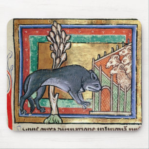 Wolf Mitgliedstaates Roy A außerhalb eines Schafs Mousepad