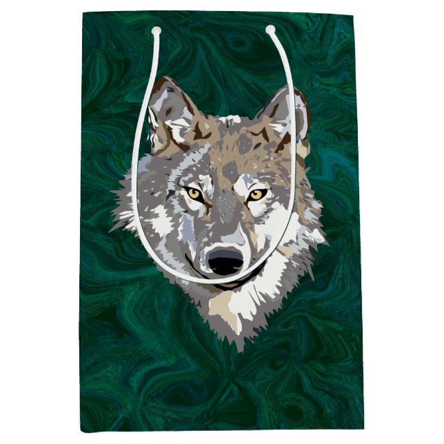 Wolf Mittlere Geschenktüte (Vorderseite)