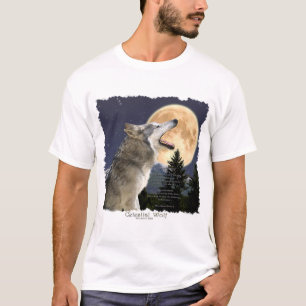 WOLF, Mond, Forest & Gedicht T - Shirt