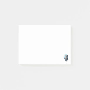 Wolf Mond Grafik Heulend ,Unter Vollmondnacht  Post-it Klebezettel