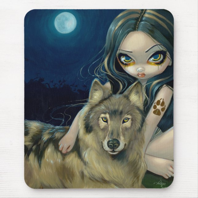 "Wolf-Mond" Mousepad (Vorne)