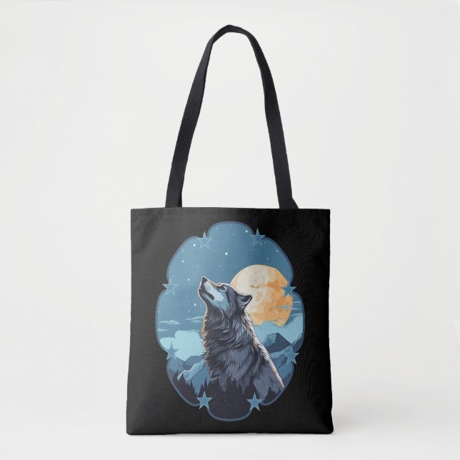 Wolf Mond Sterne  (Vorderseite)
