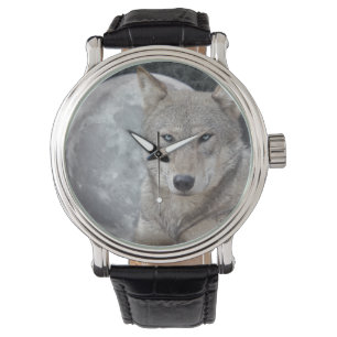 Wolf-Mond-Uhr Armbanduhr