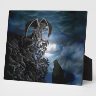 Wolf Mond - Wolf mit Golem Fotoplatte