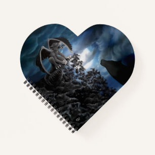 Wolf Mond - Wolf mit Golem Notizbuch