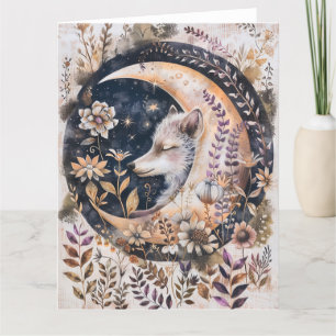 Wolf Moon Blank All-Occasion Cards Dankeskarte
