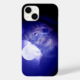 Wolf, Moon & Blue Night Case-Mate iPhone Hülle
