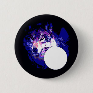 Wolf & Moon Button