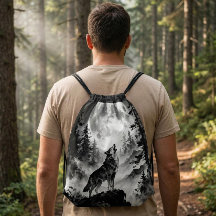 Wolf Moon Geschenk - Wilderness Kordelzug-Rucksack