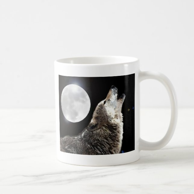 Wolf & Moon Kaffeetasse (Rechts)