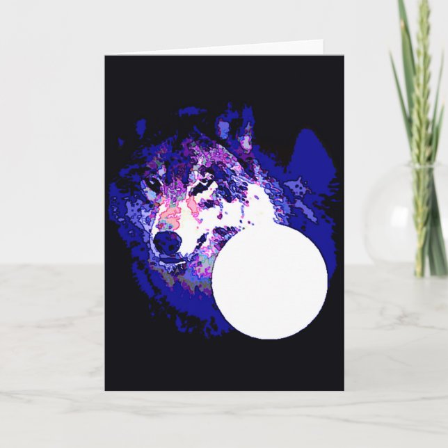 Wolf & Moon Karte (Vorderseite)