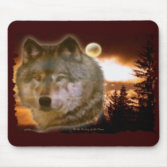 Wolf & Moon Mousepad (Vorne)