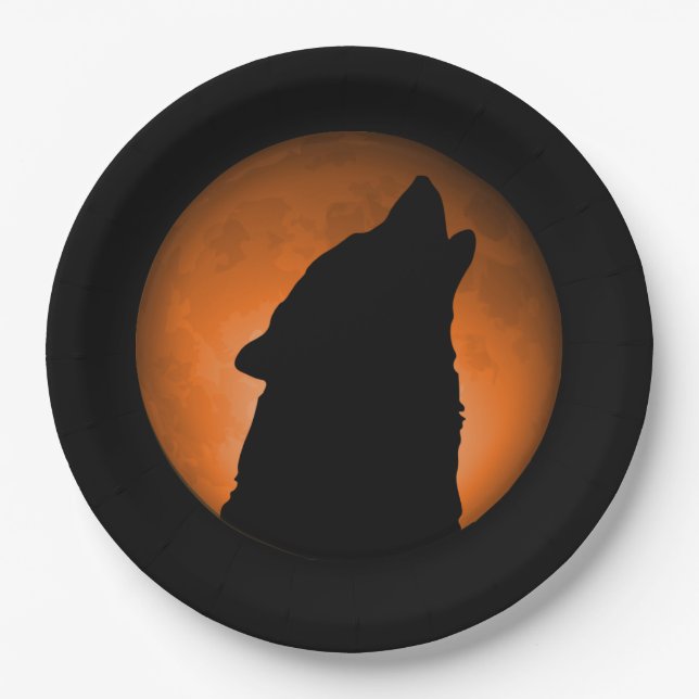Wolf Moon Pappteller (Vorderseite)