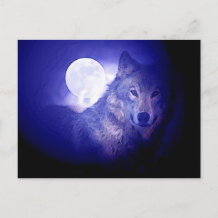 Wolf & Moon Postkarte