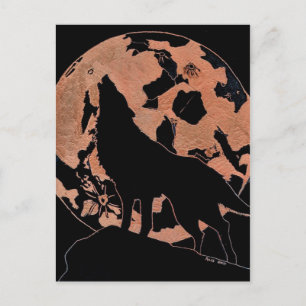 Wolf Moon Postkarte