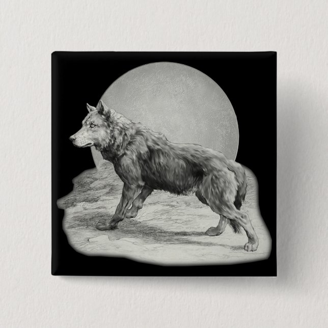 Wolf Moon Profil Button (Vorderseite)
