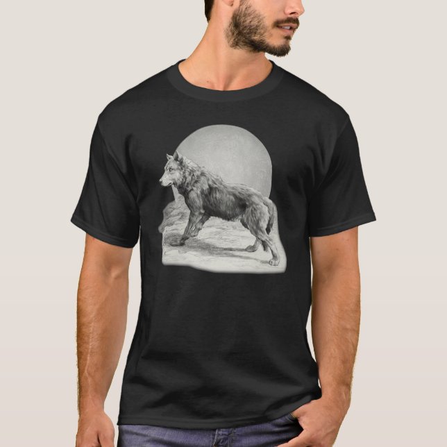 Wolf Moon Profil T-Shirt (Vorderseite)