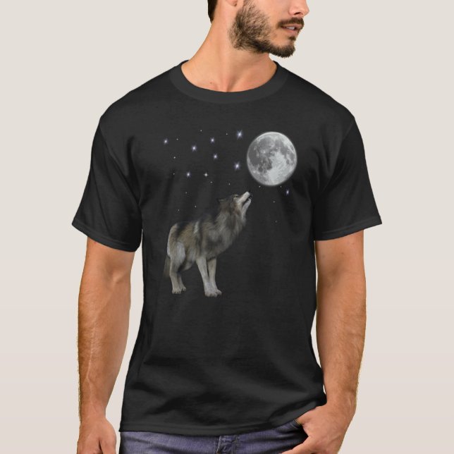 Wolf Moon Quote Wolf  Girl And Dead Moon Costume T-Shirt (Vorderseite)