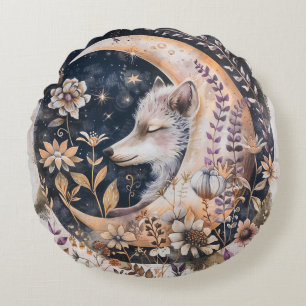 Wolf Moon Rundes Kissen