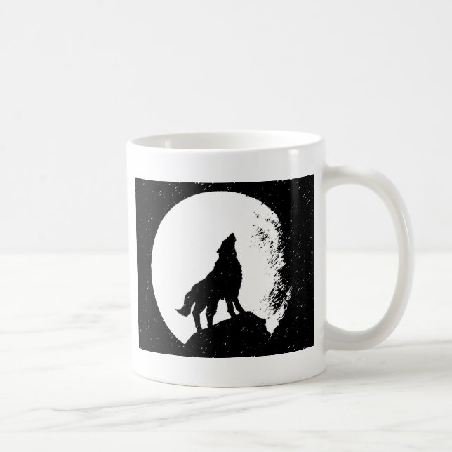 Wolf & Moon Silhoutte Tasse (Rechts)