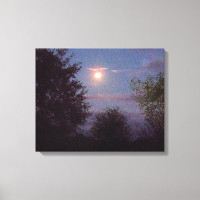 Wolf Moon steigt Leinwanddruck (Vorderseite)