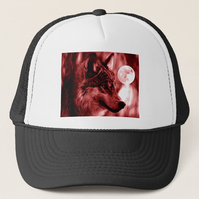 Wolf & Moon Truckerkappe (Vorderseite)