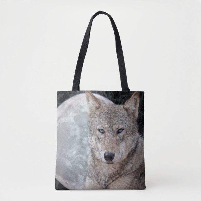 Wolf Moon über Print Bag (Vorderseite)