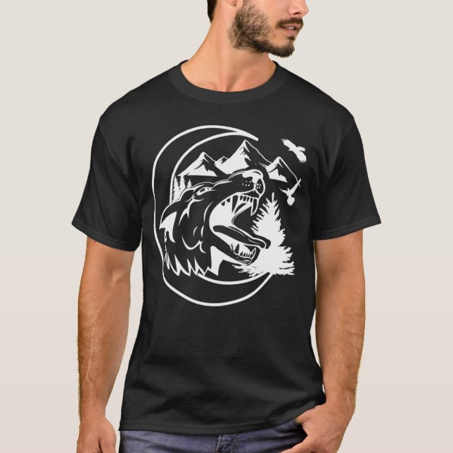 Wolf Moon Wild Mountain Wolf howling Animal Night T-Shirt (Vorderseite)