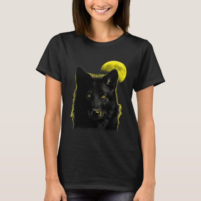 Wolf Moon Wolf im Mondlicht 1 T-Shirt (Vorderseite)