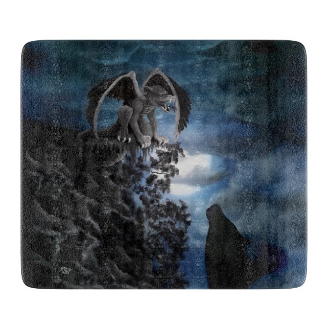Wolf Moon - Wolf mit Golem Schneidebrett (Vorderseite)