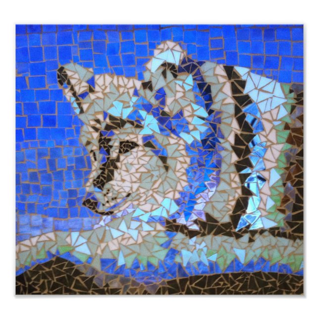 Wolf Mosaic Fotodruck (Vorne)