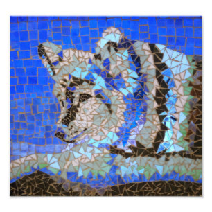 Wolf Mosaik Fotodruck