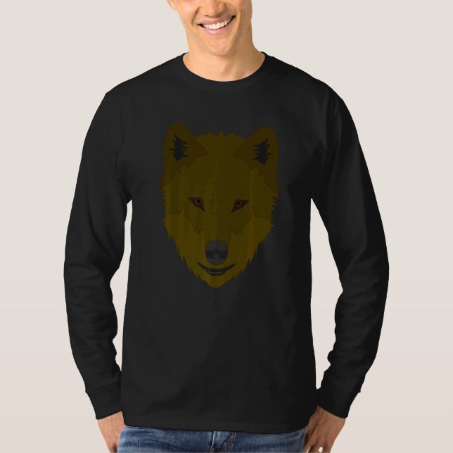 Wolf Motif Predator Face Wolfs 1 T-Shirt (Vorderseite)
