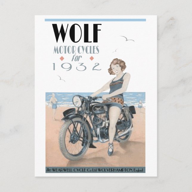 Wolf Motorräder Postcard Postkarte (Vorderseite)