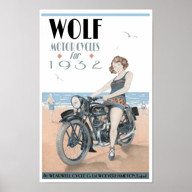 Wolf Motorräder Poster (Vorne)