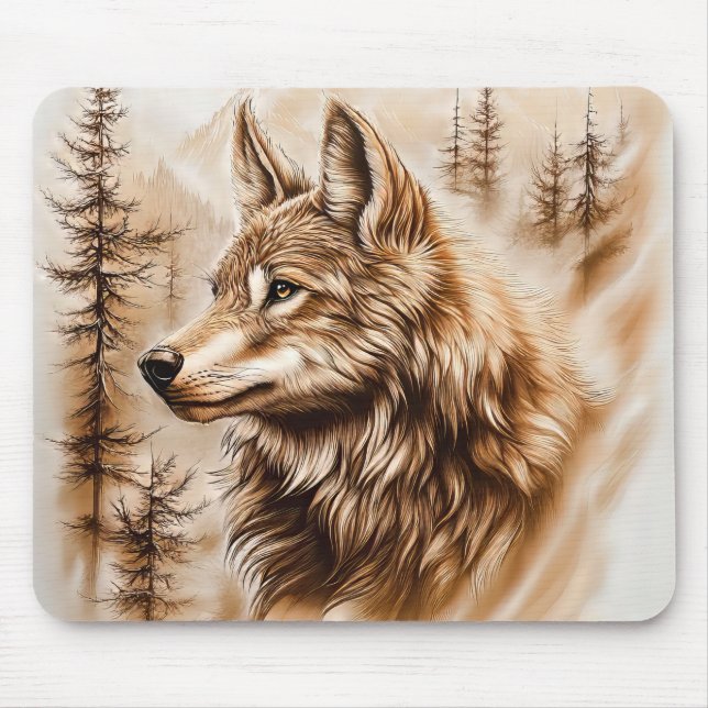 Wolf Mouse Pad Mousepad (Vorne)