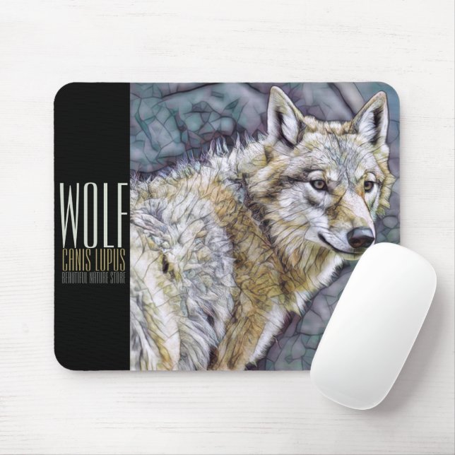 Wolf [Mouse pad] Mousepad (Mit Mouse)