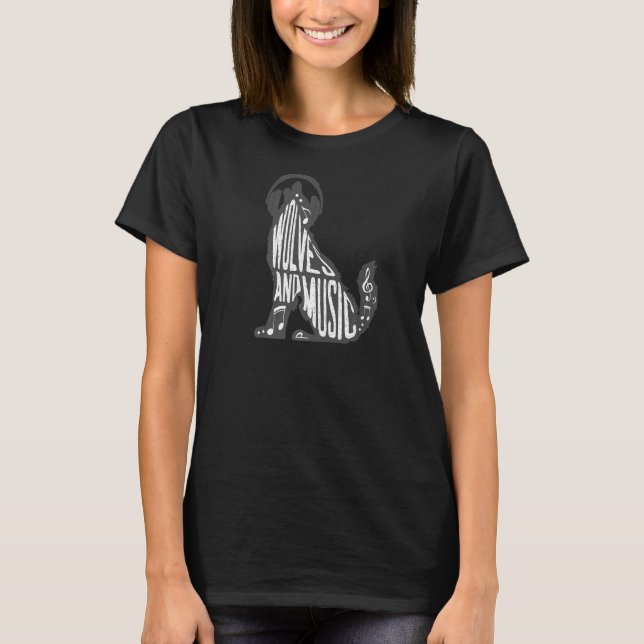 Wolf Musikalische Wolfen T-Shirt (Vorderseite)