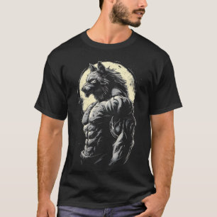 Wolf Muskeln Bodybuilding Werewolf T-Shirt