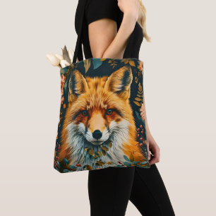 Wolf-Muster Vintage-Wald Blumen Garten