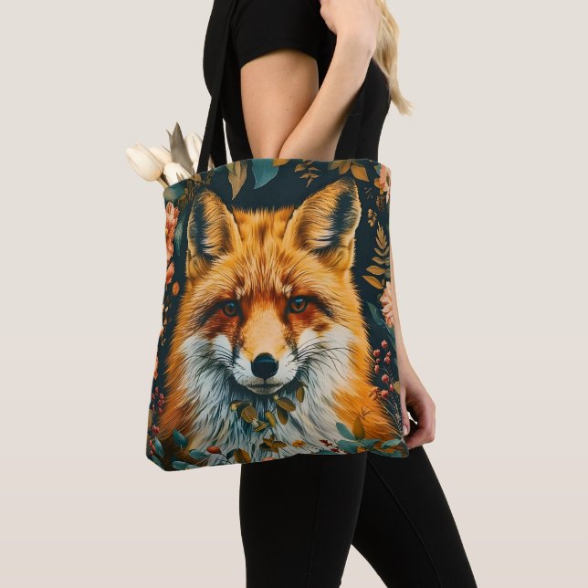 Wolf-Muster Vintage-Wald Blumen Garten (Von Nahem)