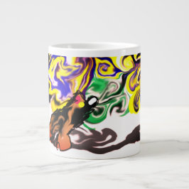 Wolf Nacht sternenklar  Jumbo-Tasse