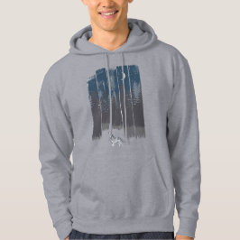 Wolf Nacht Wald Silhouette Hoodie