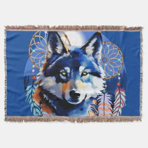 Wolf Native Animal Spirit Decke