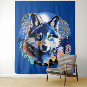 Wolf Native Animal Spirit Wandteppich