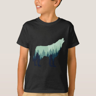 Wolf Natur Outdoor Wald Camping Wandergeschenk T-Shirt