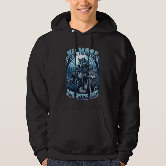 Wolf nicht mehr Mr. Nice Guy, Alpha-Wolf Heulender Hoodie (Vorderseite)