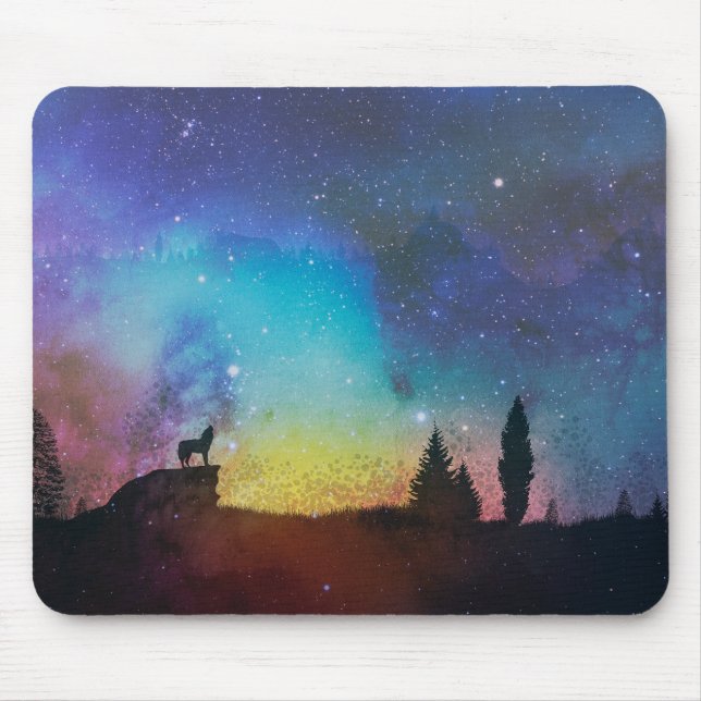 Wolf Night Mousepad (Vorne)